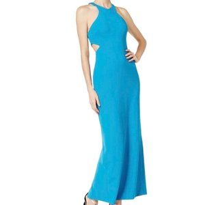 NWT CALVIN KLEIN Blue Cut Out Sleeveless Maxi Dres